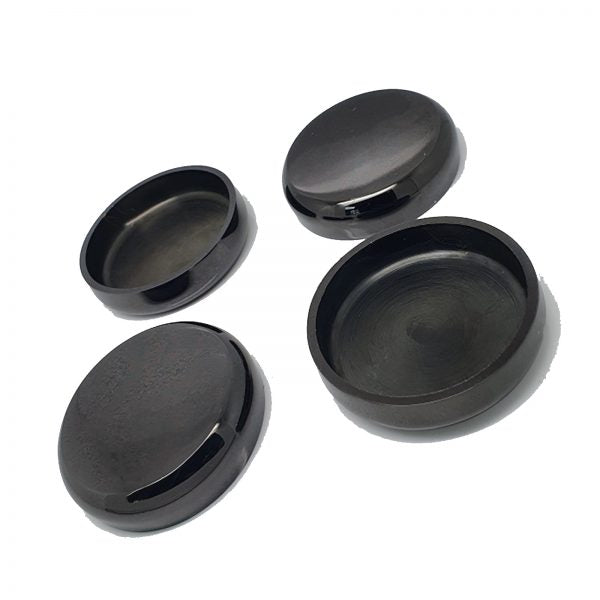 Black Chrome Castor Cups