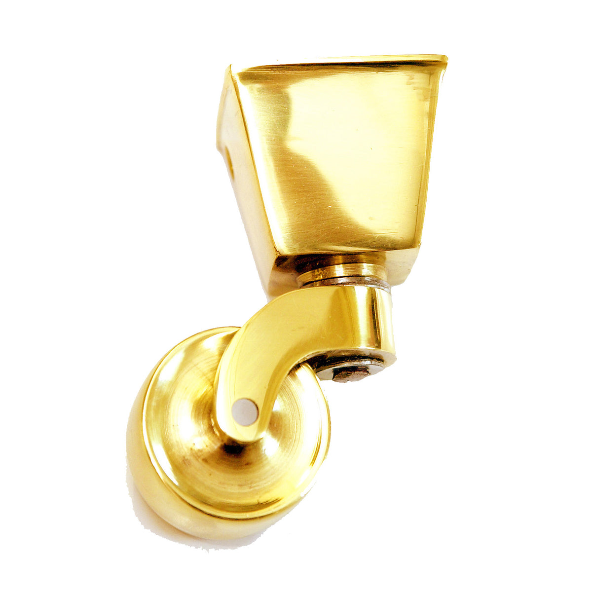 Brass Square Cup Castors – 1 1/8inch wide at top | Upholstery Warehouse