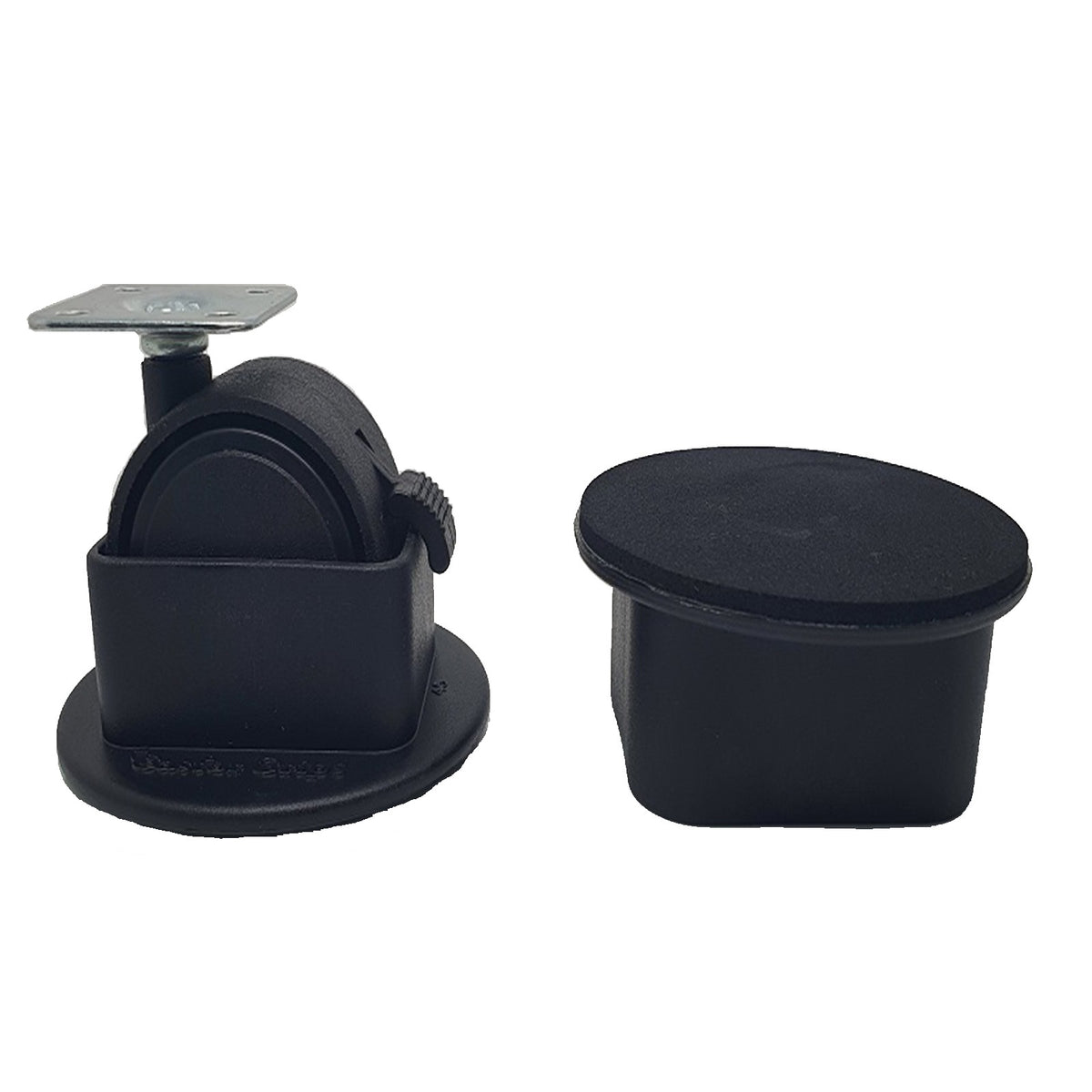 Twin Wheel Castor Cups/Glides for Hard Floor 50mm dia | Upholstery Warehouse