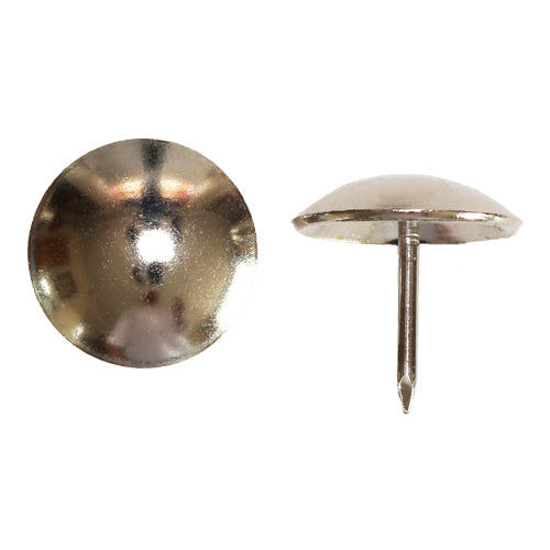 19mm NICKEL PLATED Round Low Domed Decorative Upholstery Nail.