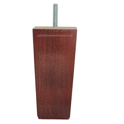 Square Tapered Wooden Furniture Leg - 135mm High - c/w Washer