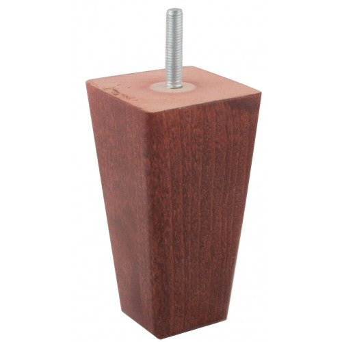 Square Tapered Wooden Furniture Leg - 120mm High - c/w Washer