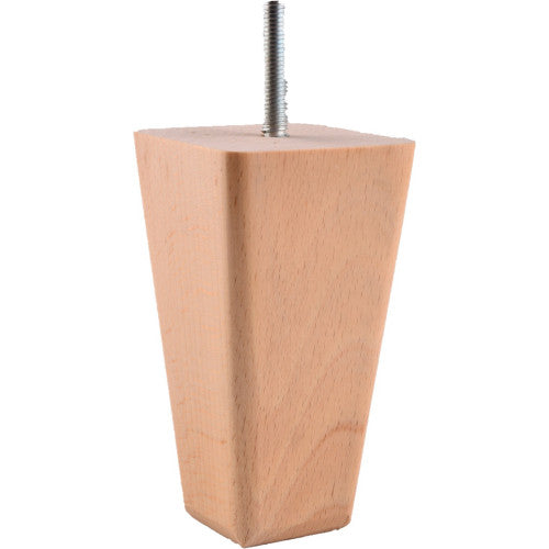 Square Tapered Wooden Furniture Leg - 120mm High - c/w Washer