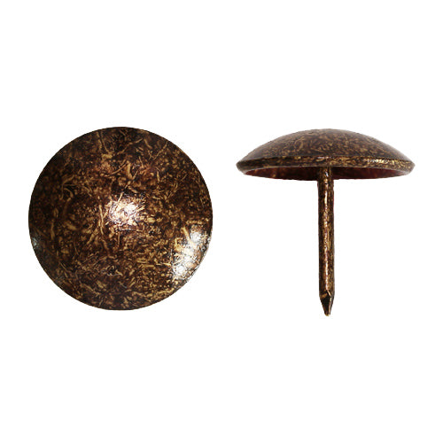 19mm 'OLD GOLD SPECK' Round Low Domed Decorative Upholstery Nail.