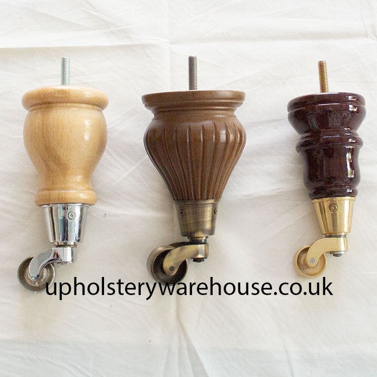 Wooden Round Legs with Castors