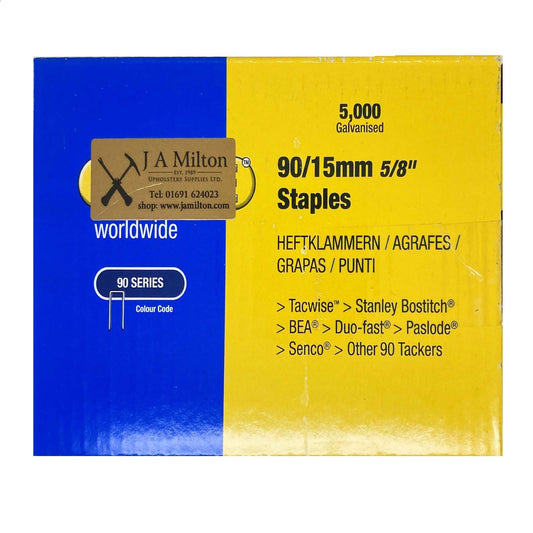 90 Series Narrow Crown Staples | Upholstery Warehouse