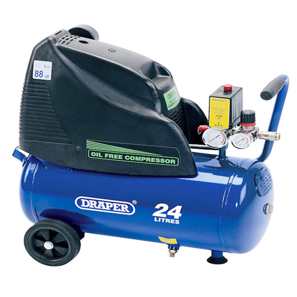 Oil Free Compressor 24ltr with wheels | Upholstery Warehouse