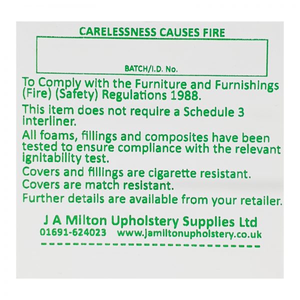 Carelessness Causes Fire – Adhesive Labels – Self Adh Labels - Does NOT include Schedule 3 Pk 10 | Upholstery Warehouse