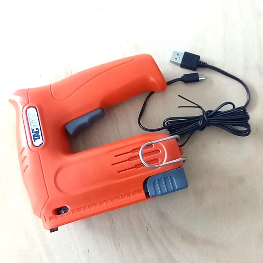 Hobby 53-13EL Electric Cordless Staple Gun (with USB charging cable and 200 staples)