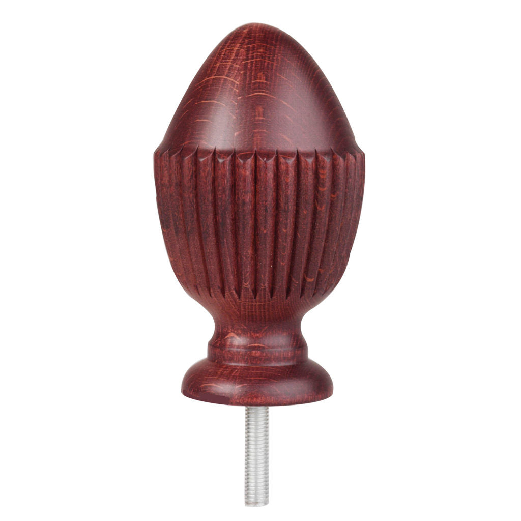 Polished Wooden Knowle Finial | Upholstery Warehouse