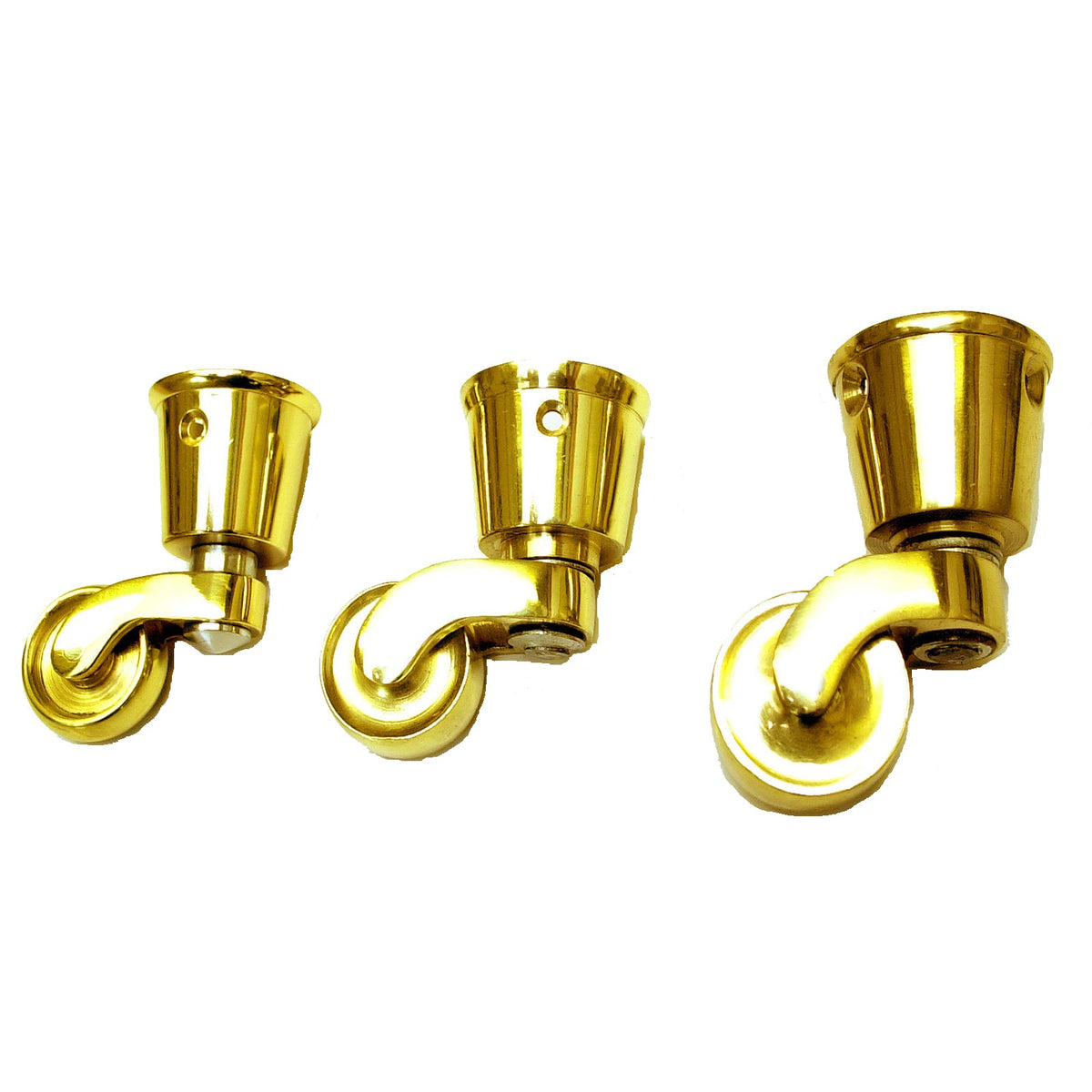 Round Socket (Cup) Solid Brass Castors | Upholstery Warehouse