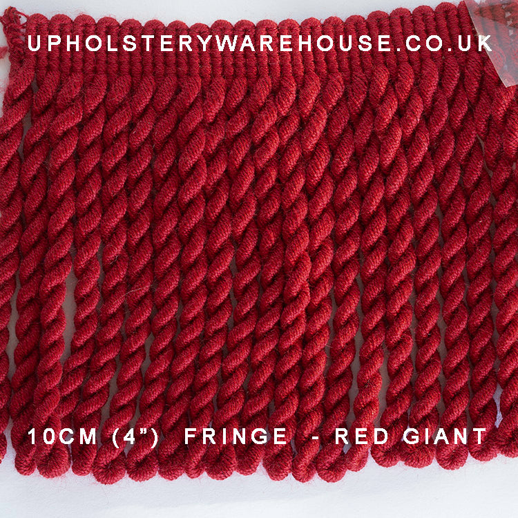 Zenith Bullion Fringe 12cm - Red Giant -  per metre.