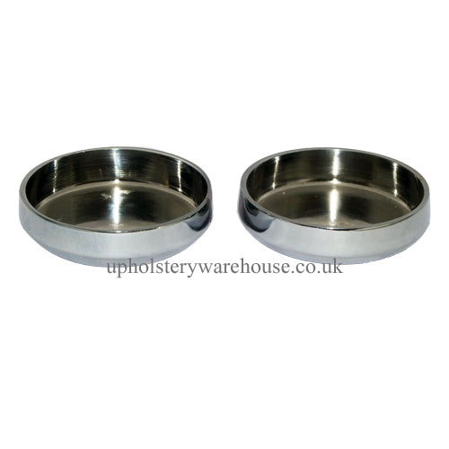 Chrome Castor Cups 50mm Diameter  (Pack 2)