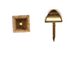 9mm Square BRASS PLATED Nail (507D)