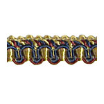 'Antique' Braid 7639  - Dark Blue /Gold/Red.