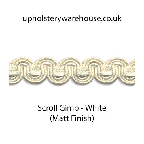 Chiswick Scroll Braid - White (Matte Finish)