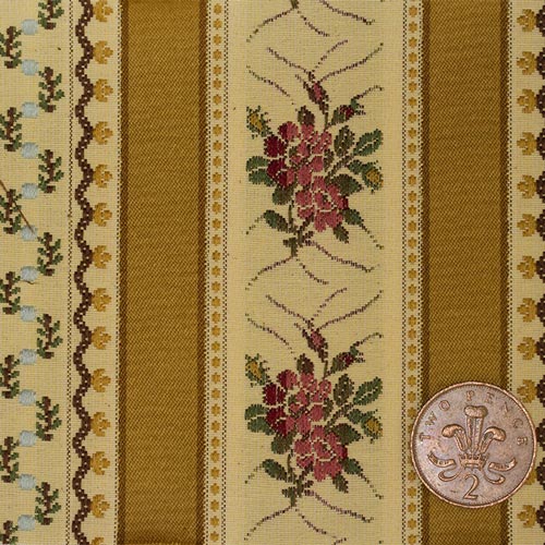 Regency Stripe Upholstery Fabric Gold