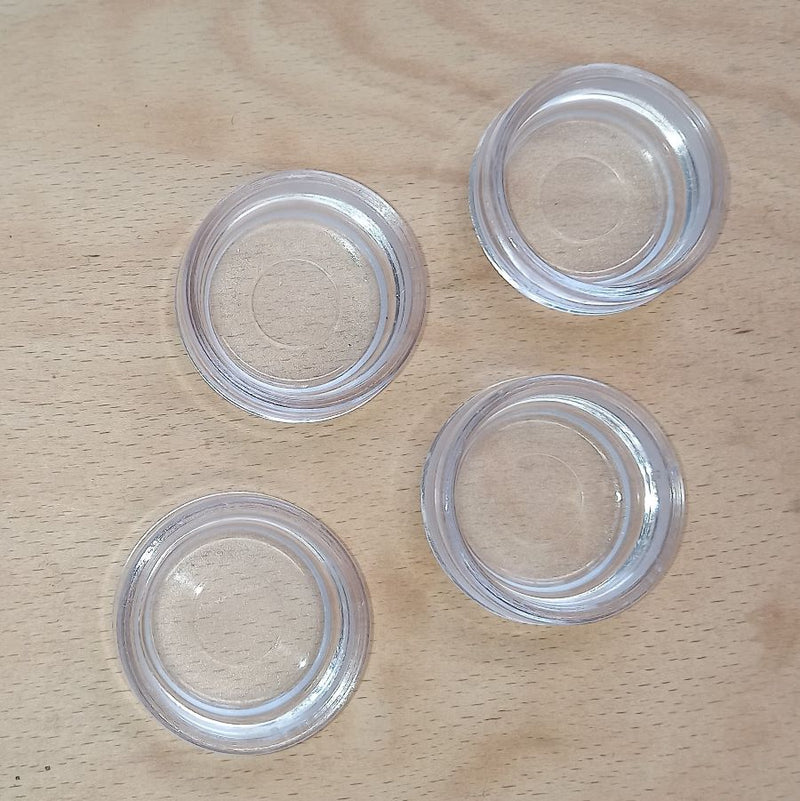 Castor Cups Transparent 45mm diameter   (Pack 4)