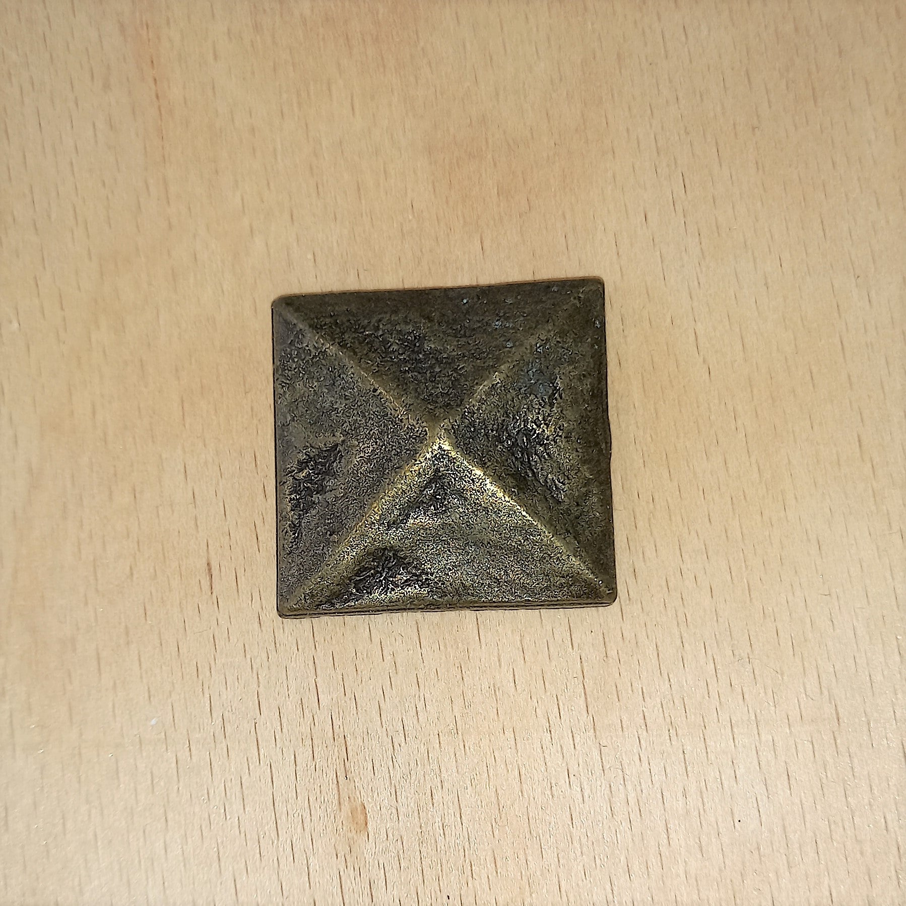 Square Pyramid Nail (36mm Sq.) Brass Finish