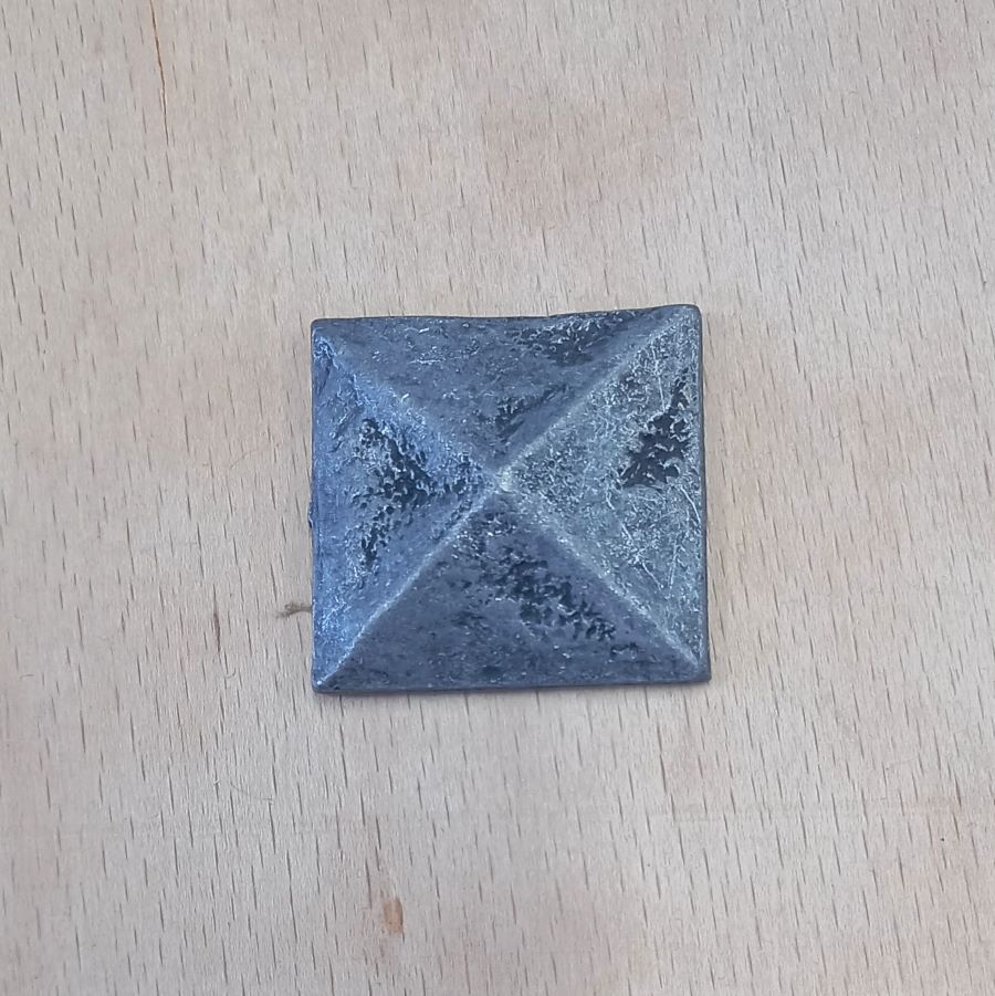 Square Pyramid Nail (36mm Sq.) 'Pewter' Finish