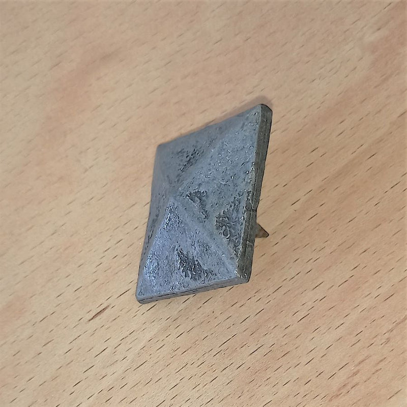 Square Pyramid Nail (36mm Sq.) 'Pewter' Finish