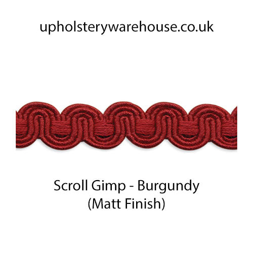 Chiswick Scroll Braid - Burgundy (Matte Finish)