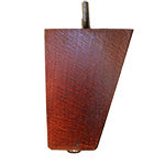 Square ANGLED Legs 100mm high -  Mahogany Finish