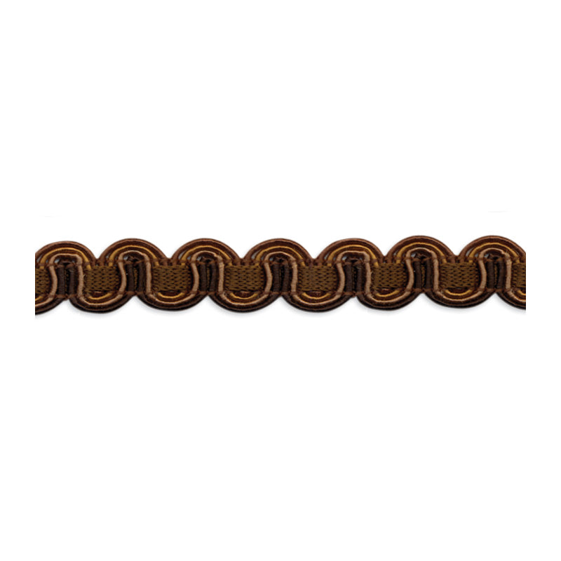 Minsk Scroll Braid - Chocolate (Satin Finish)