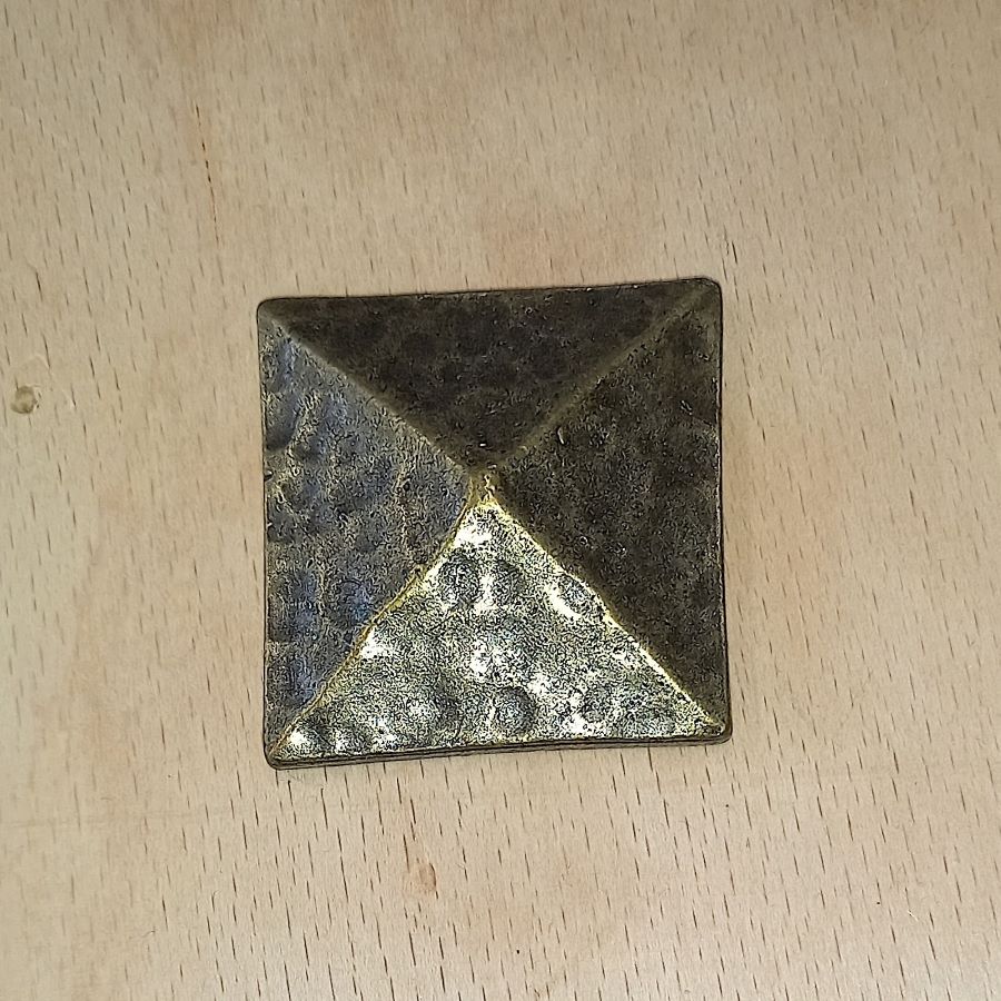 Square Pyramid Nail (50mm Sq.) Brass Finish