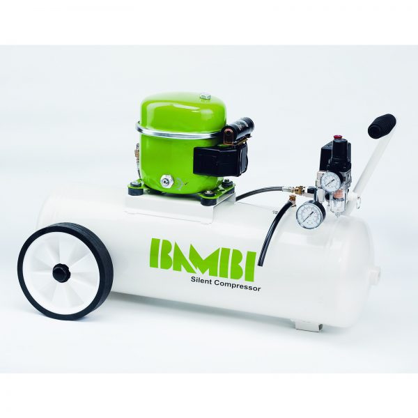 The Silent Compressor Bambi BB24 with Wheels