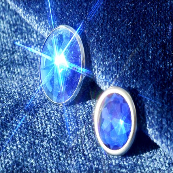 Gem (Diamonte) Buttons - Blue.
