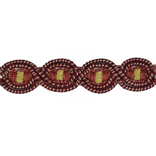 London Eye Braid - Colour. 7088 Red and Gold