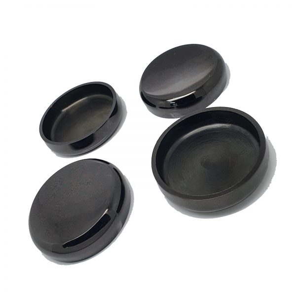 Black Chrome Castor Cups