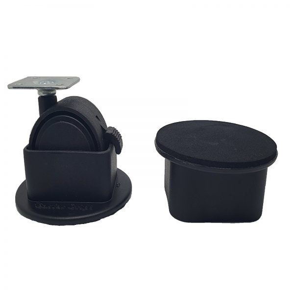 Twin Wheel Castor Cups/Glides for Hard Floor 50mm dia
